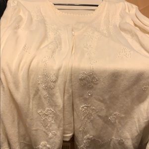 Cream sequences sweater/shirt